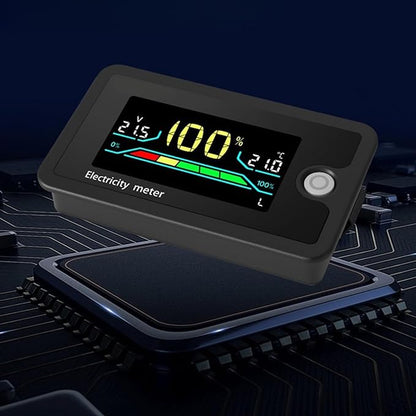 RSHuiOUXX DC8-100V Electricity Meter Digital LCD Display Car Battery Charging Levels Indicators Leads Acid Lithiums Voltmeter