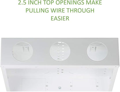 On-Q 42" Structured Media Enclosure with Hinged Cover Lock, 20 Gauge CRS, Versatile Mounting