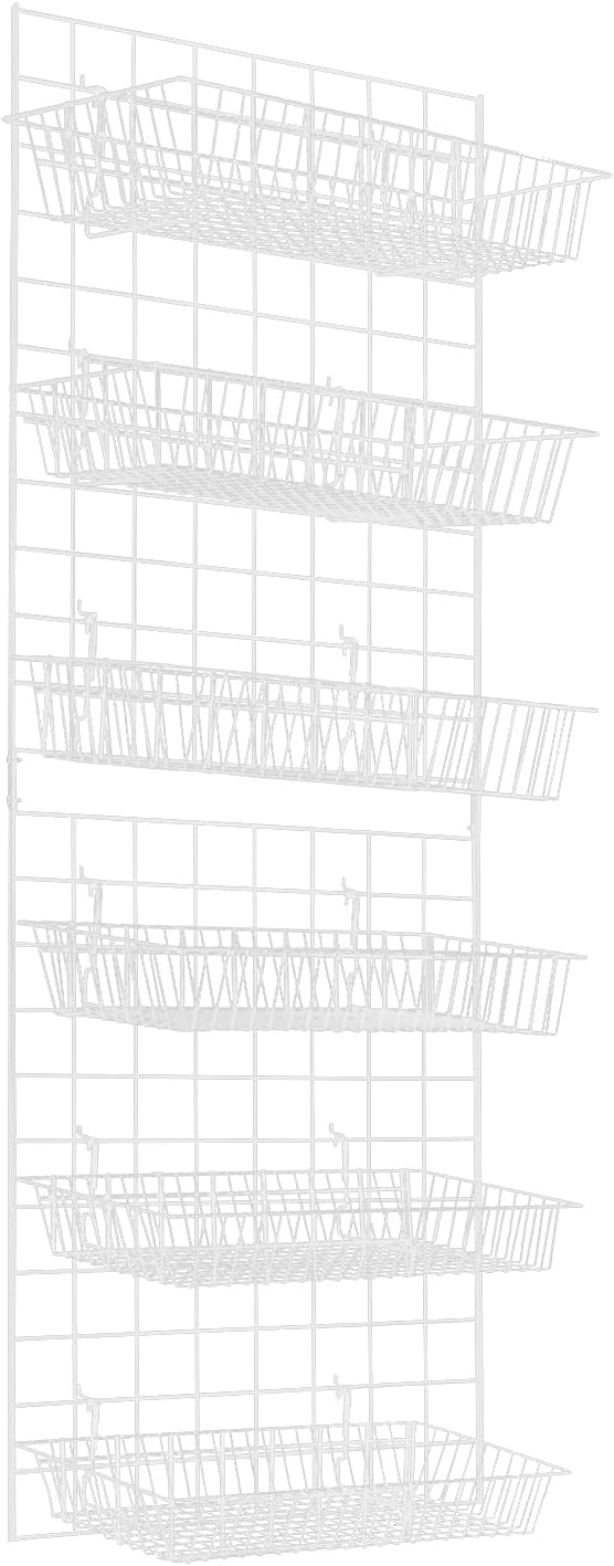 7RiversART Grid Wall Commercial Grade Gridwall Panels – Heavy Duty Grid Panel for Any Retail Display Wall Grid 2' Width x 4' Height, White (Pack of 3) Easily Portable