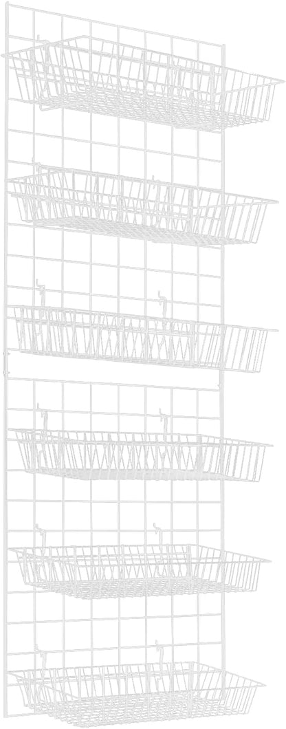 7RiversART Grid Wall Commercial Grade Gridwall Panels – Heavy Duty Grid Panel for Any Retail Display Wall Grid 2' Width x 4' Height, White (Pack of 3) Easily Portable