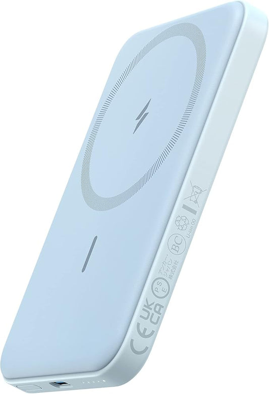 Anker 621 Magnetic Portable Charger (MagGo), 5,000mAh Wireless Power Bank with USB-C Cable, Magsafe-Compatible Battery Pack for iPhone 16/15/14/13/12 Series