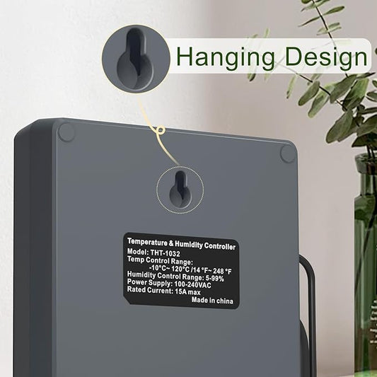 SENSTREE Dual Probe Temperature & Humidity Controller, Independent Sensors for Precise Temperature and Humidity Control, Compatible with Humidifiers, Dehumidifiers, Heating & Cooling Systems