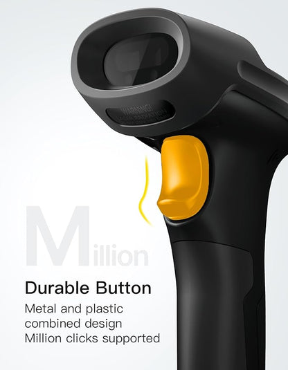 Inateck 2D Barcode Scanner, Wireless Bluetooth QR Code Scanner with AI APP & SDK, 180-Day Battery Life, Fast & Accurate Scanning, Compatible with iOS/Android/Windows