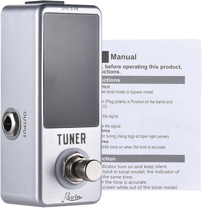 Rowin High Precision Guitar Chromatic Tuner Pedal Ture Bypass