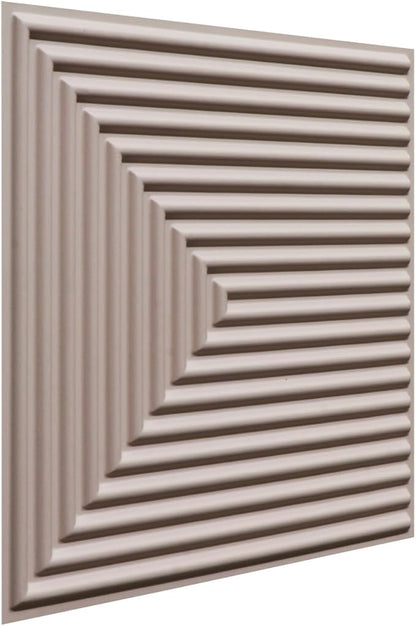 From Plain To Beautiful In Hours 9004 Depth Tier PVC 12 in x 12 in Peel and Stick Wall Panels (Covers / 10 sq.ft), Rodeo Dust, 10 Piece