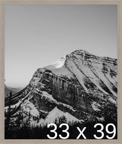 Frame It Easy 33 x 39 Rustic Gray Wood Frame (Derby)