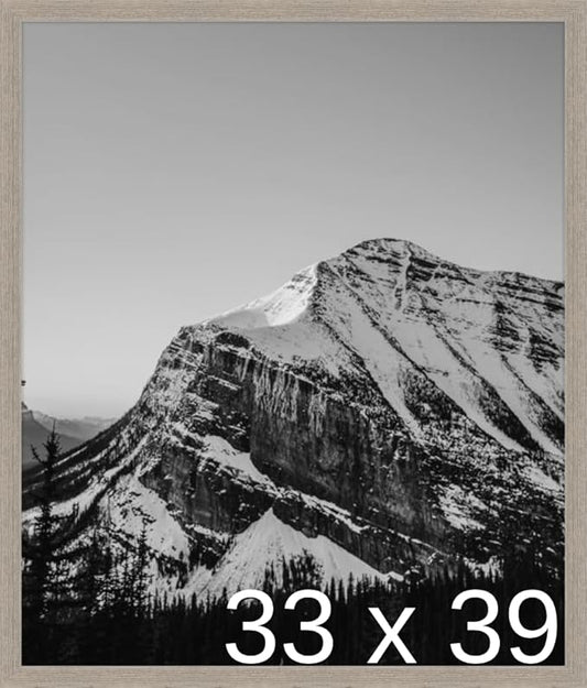 Frame It Easy 33 x 39 Rustic Gray Wood Frame (Derby)