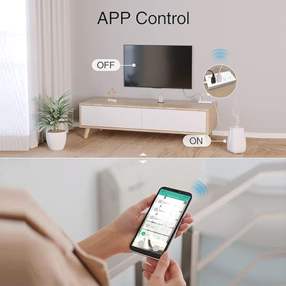 Smart Power Strip, UseeLink WiFi Surge Protector Compatible with Alexa & Google Home, Smart Plug with 4 USB Ports & 4 AC Outlets, Voice and Remote Control & Timer Schedule, 5ft Extension Cord