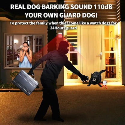 Dog Barking Alarm Motion Detector Outdoor Pir Human Body Motion Sensor Alarm Electronic Deterrent Motion Activated Home Security (2 Detectors+ 1 Receiver)