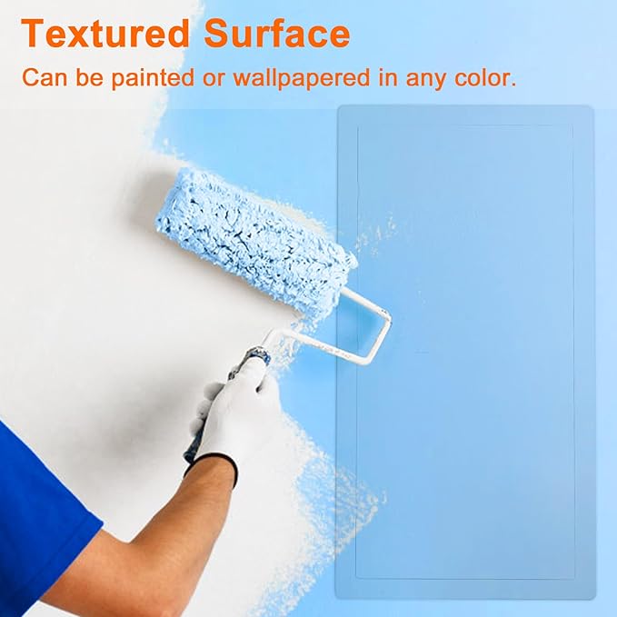 Suteck Plumbing Access Panel for Drywall Ceiling 14 x 29 Inch Reinforced Plastic Wall Access Doors Removable Hinged White