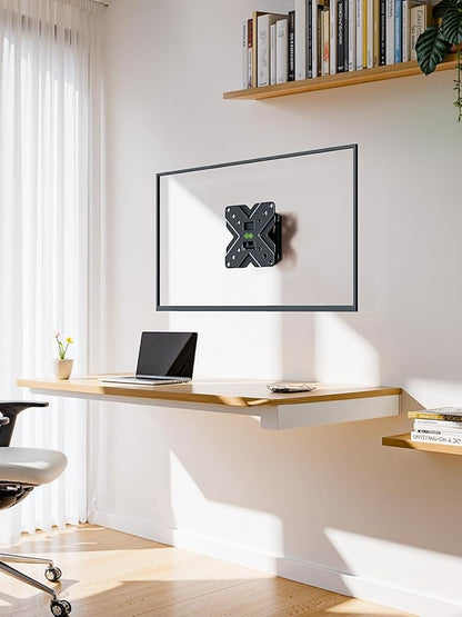 USX MOUNT Small TV Wall Mount Monitor Bracket | RV TV Mount | with Swivel and Tilt VESA Wall Mount for 10-26 27 32 inch LED OLED TVs and Monitors - VESA Size Up to 100x100mm and 22lb Capacity-XMS002