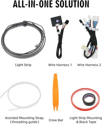 MAIMEIMI Ambient Light with Blind Spot Warning LED Compatible for Tesla Model Y (2020-2024) & 3 (2021-2023) AMD Interior Lights Strip for Tesla Custom Color Modes Neon Light Kit Plug-and-Play