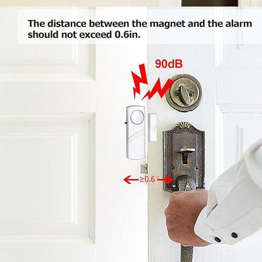 Security Door Window Alarm, Wireless Sensor Door Window Burglar Alarm, Door Alarms for Kids Safety, Easy Installation Doorbell Alarms for Office House Window Pool (8 Pack)