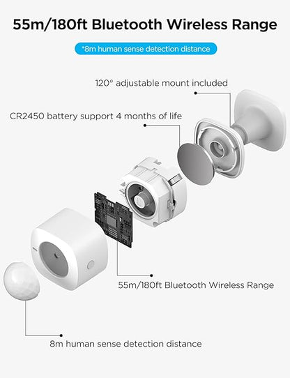 GoveeLife Motion Sensor, Group Control Unlimited Devices, Wireless Mini Contact Sensor for Smart Home Automation, Battery Powered, Supports Most GoveeLife Smart Products