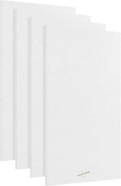 AudioSilk Acoustic Panels, 4 Pack ROOM KIT, Large, 46" x 23", Pure White