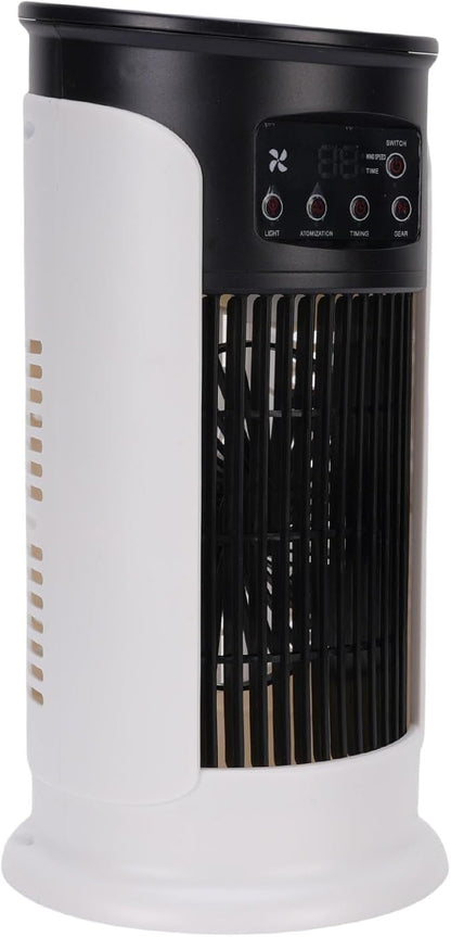 JTLB Portable Air Conditioner Fan Quiet 3 in 1 with 6 Fan Speeds Evaporative Air Cooler for Desktop, USB, 8H Timer, Cooling, Humidification,