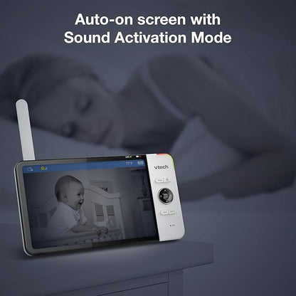 VTech VM919HD (Upgraded) Video Monitor with 7'' 720p Screen,360 Panoramic Viewing, 110 Wide-Angle View,Night Vision, Up to 1000ft Range, Secured Transmission No WiFi