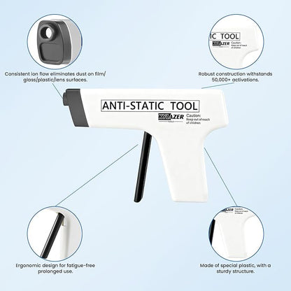 Kylazer Anti Static Gun | Static Eliminator | Static Neutralizer Gun | Static Electricity Remover | Film Cleaning | Lens Dusting|White