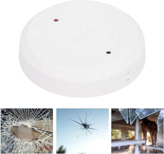 Wired Glass Break Detector, Round Door Window Sensor Tamper Alarm Ceiling/Wall Mount for Home Office Safe System Ring Alarm Glass Break Sensor Ring Security System Ring Door Sensors
