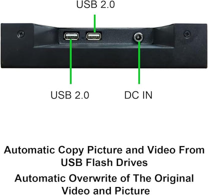 VSDISPLAY 24 Inch Ultra Digital Signage 1920x360 Resolution IPS Display,Auto-Copy Autoplay from USB, Screen Rotation & Split Screen for Supermarket,Retail Store,Restaurant,Mall