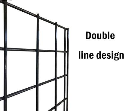 NEESEEYEE Commercial Grade Gridwall Panels – Heavy Duty Grid Panel for Any Retail Display, 2’ Width x 6’ Height, 3 Gridwall Panels Per Carton (Black Finish)