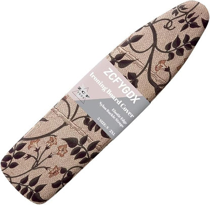 ZCFYGDX Ironing Board Cover with William Morris Prints, Washable Elastic Fabric, Heat-Resistant and Breathable, 3 Nylon Buckle Straps Fastening, Fits for Various Standard Sizes, 18x58 Inch