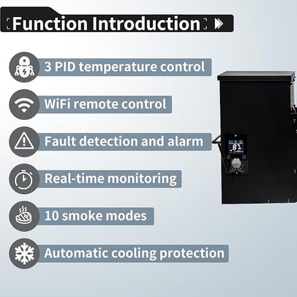 Smart WiFi Universal PID Upgrade Temperature Control Board with APP Smart Control for Pit Boss, Traeger, Z Grills & Smokers – Enhanced Digital Grill Controller Replacement with 1 Hot Rod