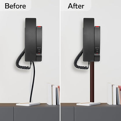 Rubber Bond TV Cord Hider Cable Protector - Strong Self Adhesive Wall Cord Cover Cable Hider - Low Profile Cable Management Wall Cord Concealer Cable Raceway