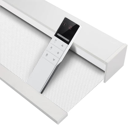Zshine Motorized Blackout Window Blinds Customize Width (23-95 Inches) Remote Control Wireless and Rechargeable Roller Shades Blinds for Windows, Home, Office, Hotel, Club, Restaurant(82006G)