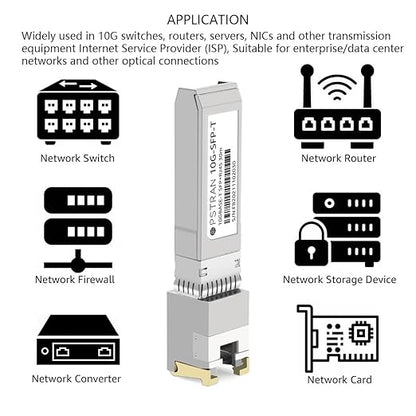 OPSTRAN 10GBASE-T SFP+ to RJ45 Copper Transceiver Module Compatible with HPE BladeSystem 813874-B21 10G SFP+ 30m Cat6a/7