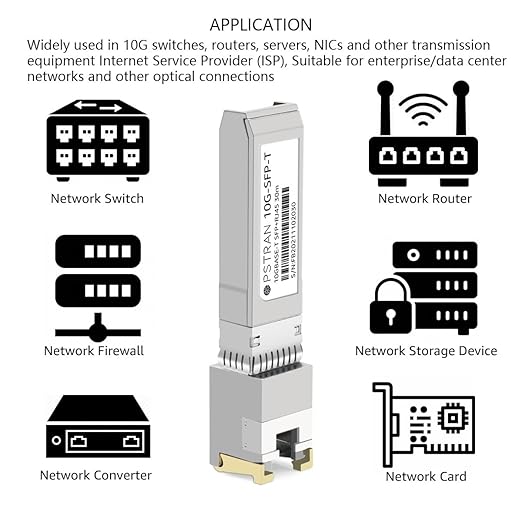 OPSTRAN 10GBASE-T SFP+ to RJ45 Copper Transceiver Module Compatible with Intel E10GSFPT 10G SFP+ 30m Cat6a/7 4 Pack