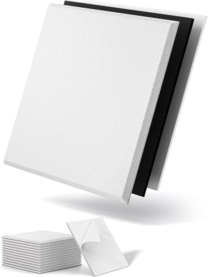 Topnaca 12 Pack Sound Proof Foam Panels for Walls Soundproofing Studio - Noise Reducing Soundproof MLV Barrier with Sound Dampening & Proofing, Noise Deadening Blocking & Cancelling Reduction