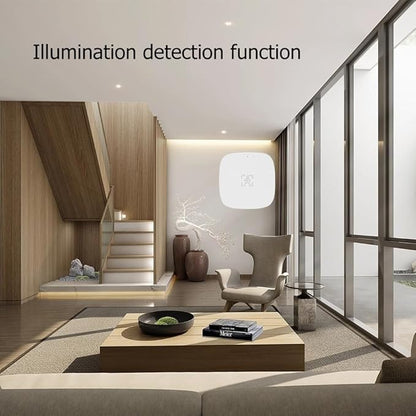 Smart Zigbee/WiFi Motion Sensor, Human Presence Motion Sensor with PIR and Millimeter Wave Detection, Static Presence Recognition, Light and Environmental Monitoring(B)