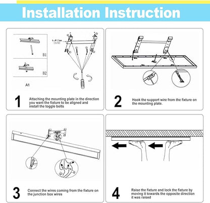 HOLDWILL 1X4 FT Led Flat Panel Light, 6 Pack 5CCT 3K/4K/4.5K/5.2K/6K Surface Mount Ceiling Light,Dimmable 5 Wattage Adjustable Edge-Lit Flush Mount or Drop Ceiling for Office,Shop and Super Market