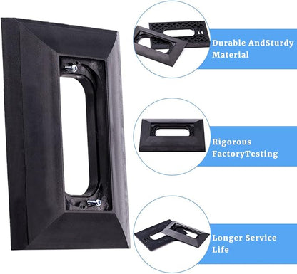 Doorbell Mounting Bracket Adapter Plate Compatible with Nutone M&S Intercom Ring and Similar Ring Doorbell Accessories Contains Hidden Screws Mount Video Door Bell Kits Black