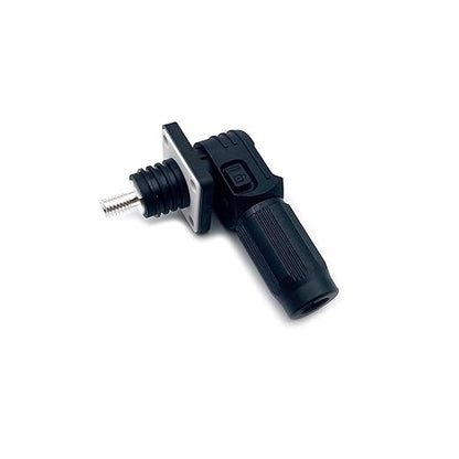 350A Battery Energy Storage Connector, 120mm² High Current Connectors IP67 Waterproof Stud Wiring Power Adapter Quick Plug Terminal Right Angle Plug and Socket (1500V Black)