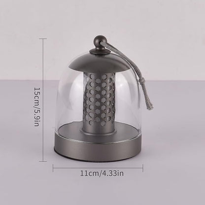 MKLK Camping Lantern, IPX4 Waterproof Touch Control LED Night Light, USB Rechargeable & Long Lasting Battery, Portable Hanging Tent Lamp for Outdoor Camping Hiking Backpacking,Silver Gray