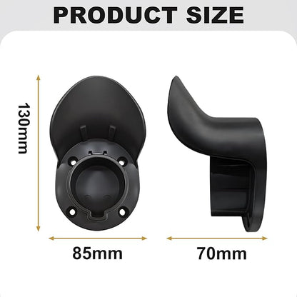 LEISHENG ENERGY EV Charger Holder Wall Mount, SAE J1772 Nozzle Holster Dock and Cable Hook Set, Electric Vehicle Charging Plug Holder Organizer with Screws