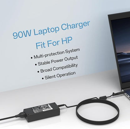 90W 4.74A AC Adapter Fit for HP L40098-001 All-in-One Desk 22 24 27 G1 ProDesk 400 600 G1 G2 G3 G4 G5 G6 Desktop Mini PC EliteDesk 800 G2 G3 G4 G6 G8 Power Supply
