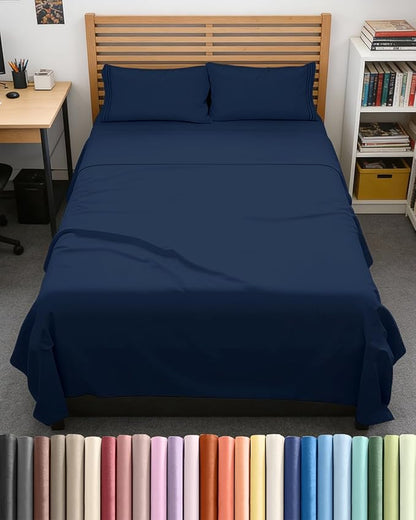 Full XL Bed Sheets - Extra Long Extended Full Sheet – Luxurious, Easy-Fit Sheet Set - Fits between 8” to 16" Deep Pockets, 54" x 80" for Full XL Mattresses - Ideal for Extra Long Full Beds