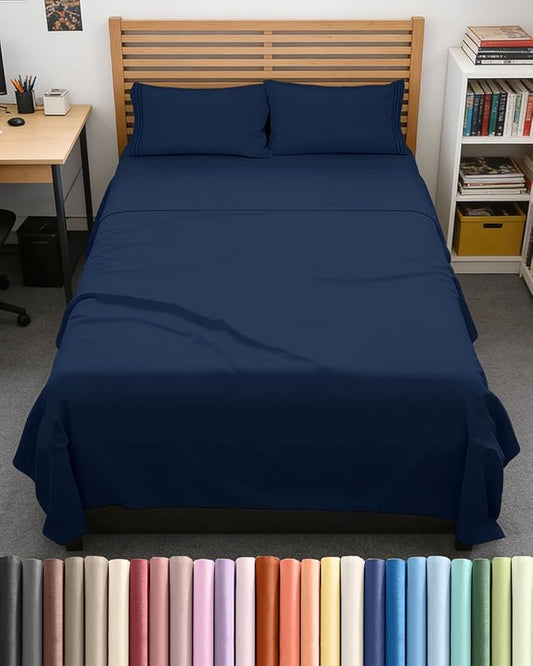 Full XL Bed Sheets - Extra Long Extended Full Sheet – Luxurious, Easy-Fit Sheet Set - Fits between 8” to 16" Deep Pockets, 54" x 80" for Full XL Mattresses - Ideal for Extra Long Full Beds