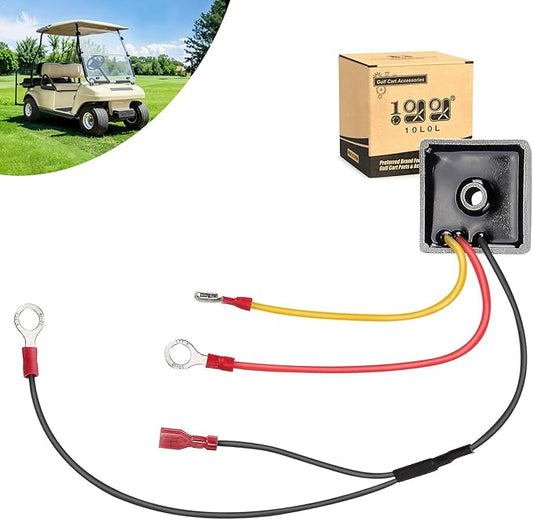 10L0L Voltage Regulator Rectifier for Club Car DS & Carryall 1992-up Gas Golf Cart, Replace OEM 1015777 102711201 102710101