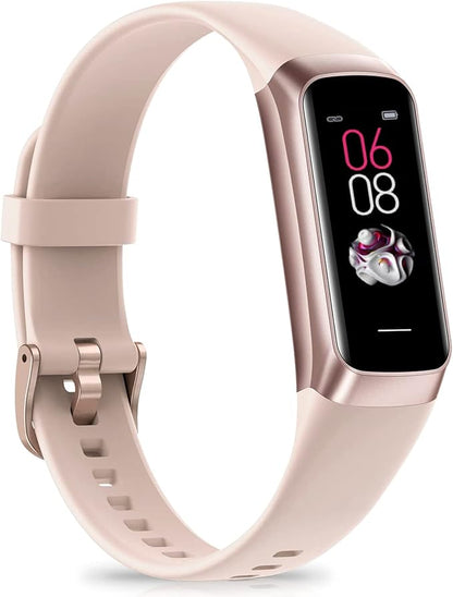 Fitness Tracker with 24/7 Heart Rate Blood Oxygen Sleep Monitor, 1.1" AMOLED Touch Screen Activity Tracker Smart Watches, IP68 Waterproof Step Counter Pedometer for Women Men