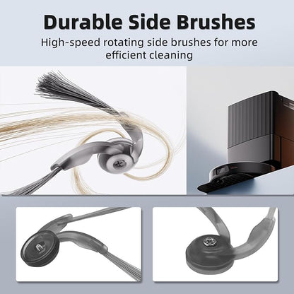 24Pcs Qrevo S5V Accessories Kit Replacement Compatible with Roborock Qrevo S5V/Curv/Edge Robot Vacuum, 1Pair Main Brush, 4 Mop Cloth Pads, 6 Side Brushes, 4 HEPA Filters,6 Dust Bag, 1 Cleaning Tool