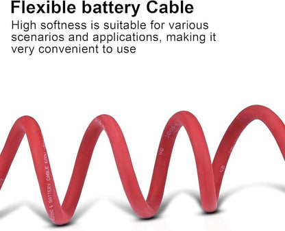 Shirbly 4 Gauge Battery Cable, 10FT Red + 10FT Black 4 AWG Pure Copper Wire Welding Cable, for Automotive, Battery, Solar and Generator, Standard USA OFC Wire