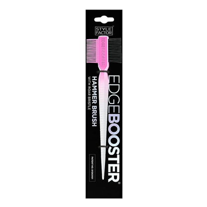Style Factor EDGE BOOSTER® Hammer Brush Rat Tail– Double-Sided Edge Control Brush & Comb with Boar Bristles – For Edges, Slick Backs, Baby Hair Styling, and Taming Flyaways