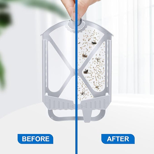 2 Flying Insect Traps & 2 Cartridges - Compatible with M364A Refill - Plug in Fruit Fly Trap for Indoor - Bug Catcher for Gnats, House & Fruit Flies - Use in Any Room (2 Device & 2 Cartridges)