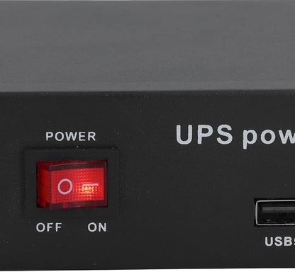 UPS Power Supply 12000mAh DC5V9V12V POE24V Output Uninterruptible Battery Backup for Household Appliances