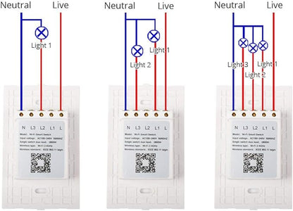 WiFi Smart Wall Touch Light Switch Glass Panel Wireless Remote Control by Mobile APP Anywhere Compatible with Alexa,Timing Function No Hub Required (Wall Switch 2 Gang)