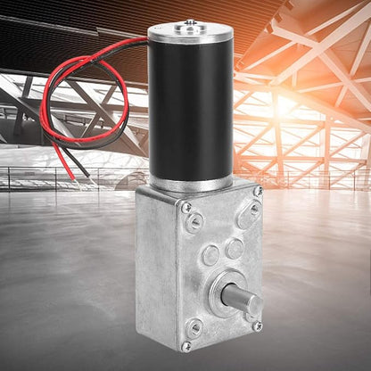 Reversible Gear Motor, 24V 8mm Shaft Gear Motor High Torsion Speed Reduce Electric Motor for Curtain Machine Advertising Equipment Window Opener Smart Device (250RPM)